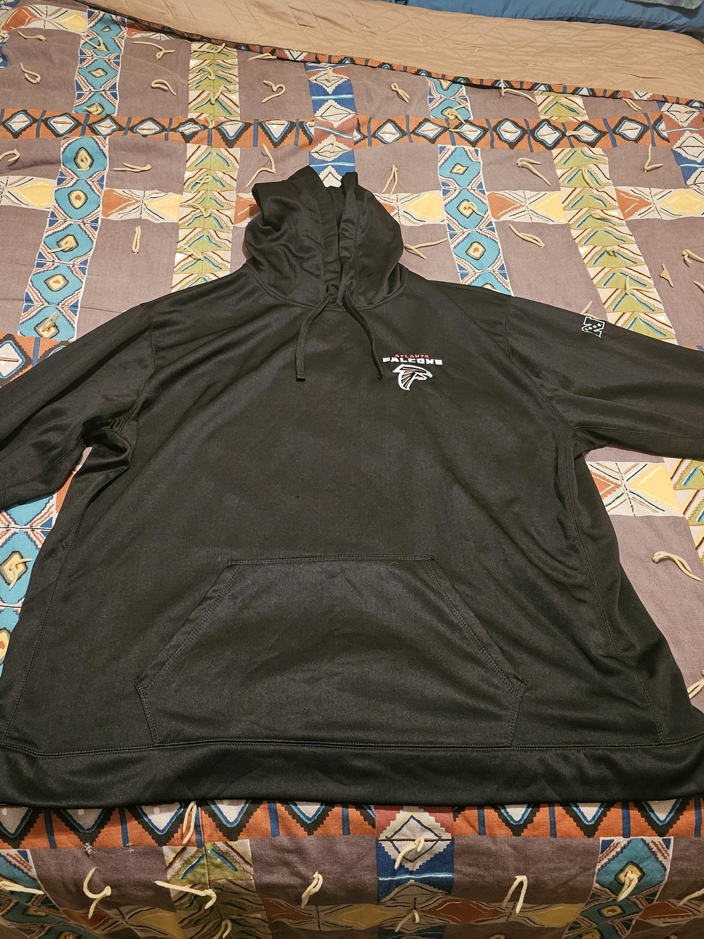 NFL Black Atlanta Falcons Zip-Up Hoodie